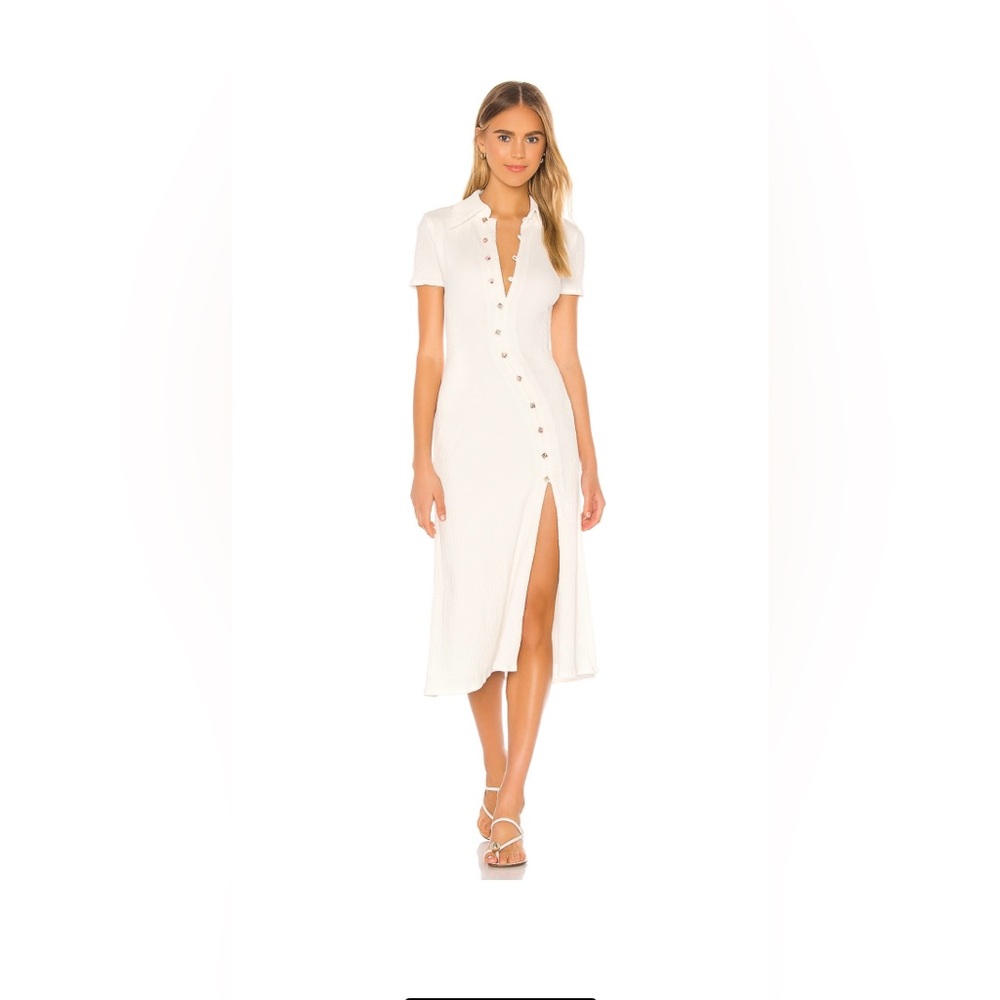 Song of style Polly midi dress in white small